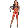 Livco Corsetti Fashion - Thiara Lc 20213 Ensemble Corps + Bas Rouge L/Xl